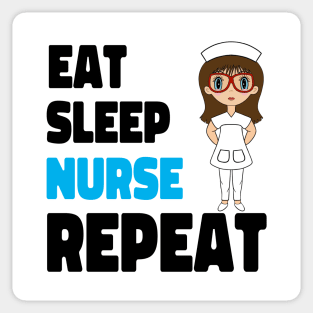 EAT Sleep Nurse Repeat Scrub Life Sticker